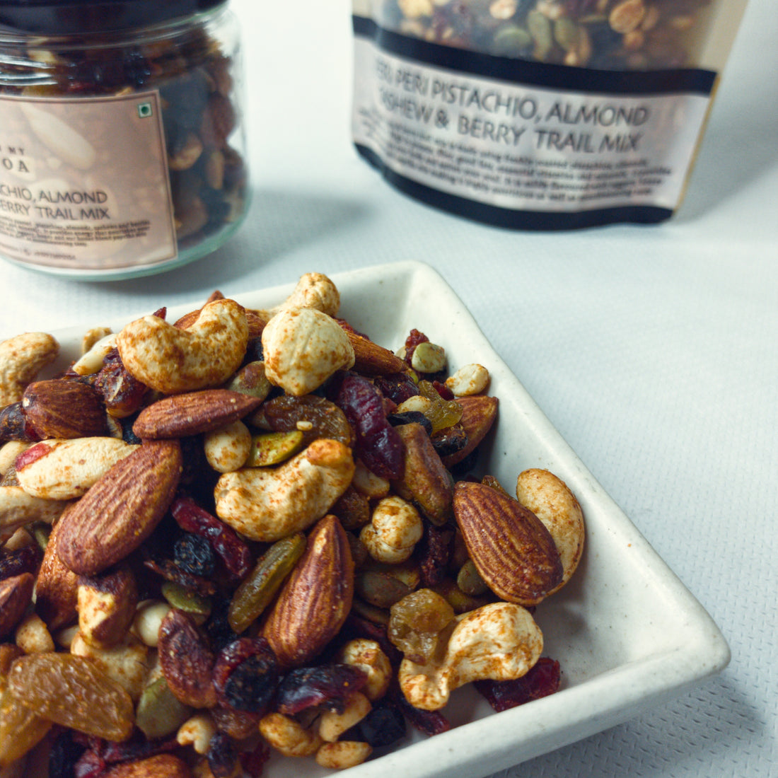 Seven ways our Peri Peri Exotic Nut & Berry Trail Mix can become your next super snack.