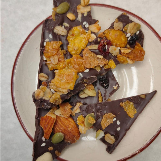 64% Dark Breakfast Mix barks (Bean to bar)