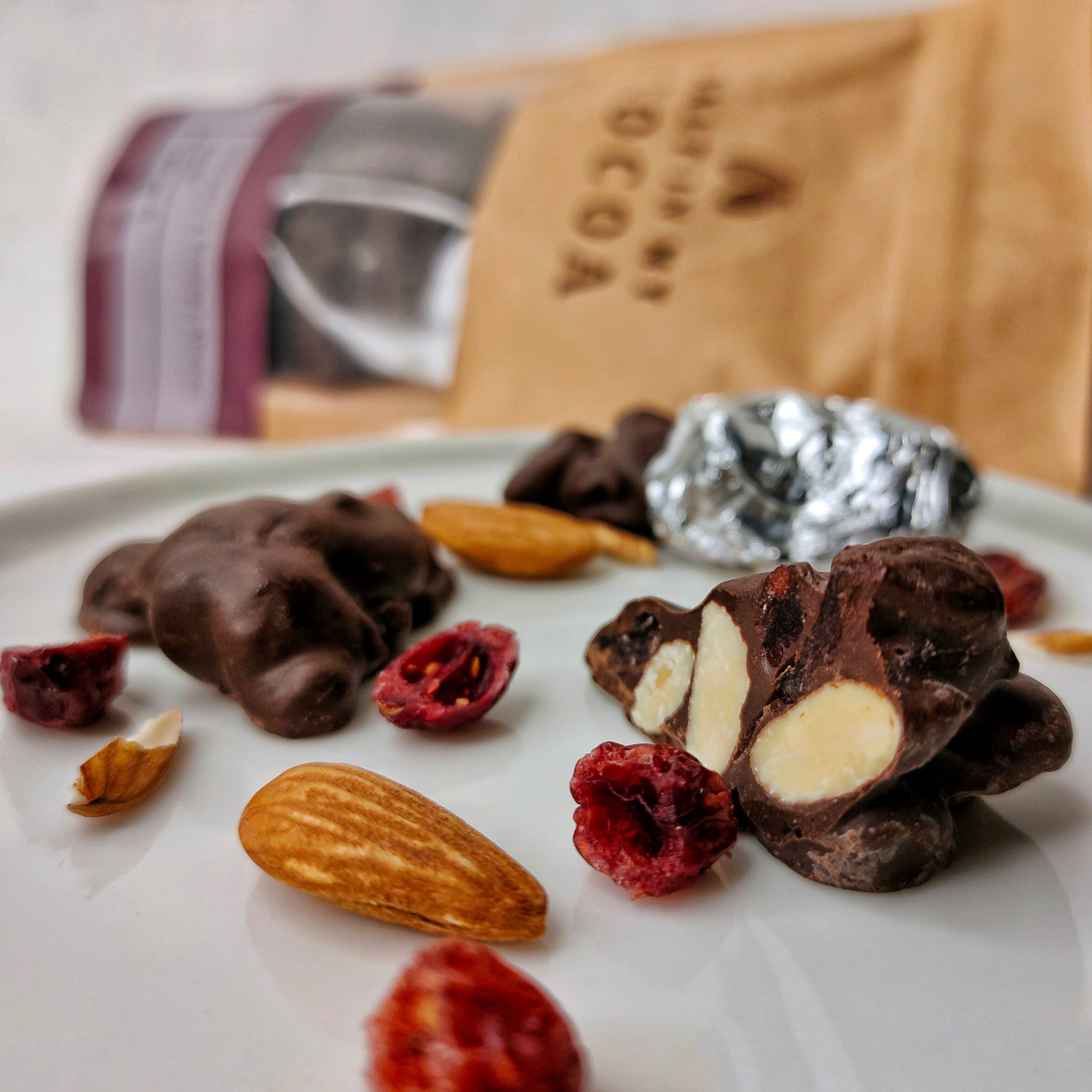 Roasted Rocks 75% Cranberry & Roasted Almond Rocks – Salt In My Cocoa