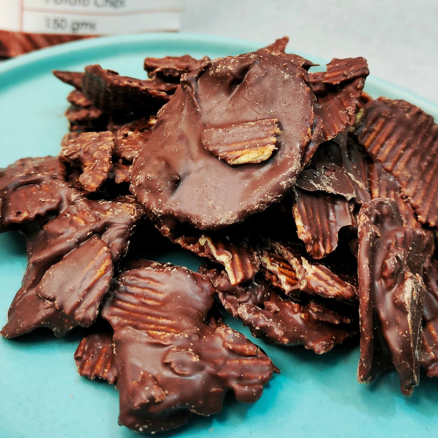 50% Dark Chocolate coated Potato Chips