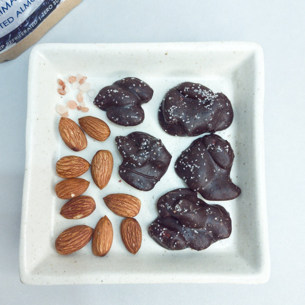 Roasted Rocks 50% Dark Stevia Himalayan Salt & Roasted Almond Rocks – Salt In My Cocoa